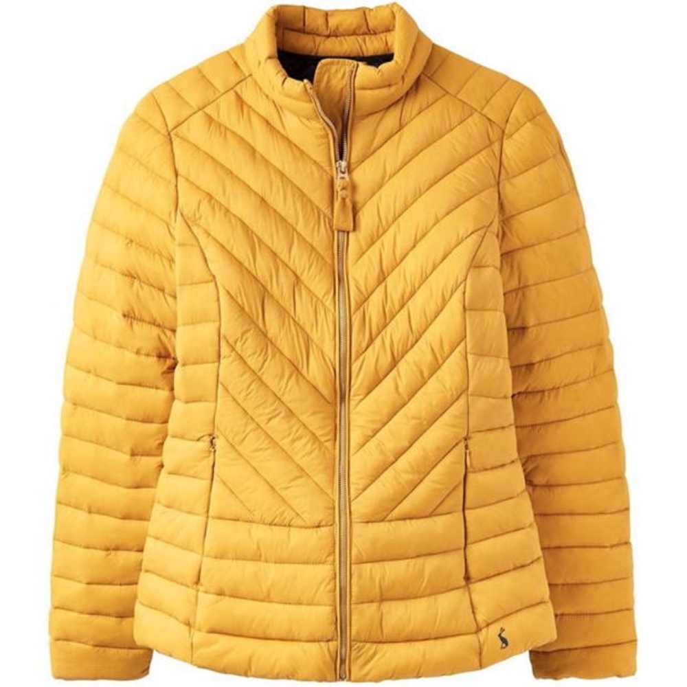 Joules Elodie quilted puffer jacket size 8 yellow